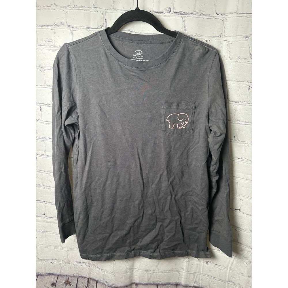 Ivory Ella Gray T-Shirt with Cute Elephant Design Casual Comfort Wear